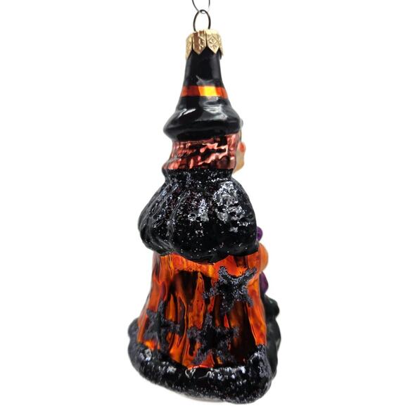 Christopher Radko Witch Orange Stars Dress Halloween Christmas Tree Ornament - Picture 8 of 10